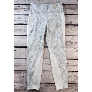 Lululemon Breezy Dot Leggings 7/8‎ Length White Gray Size 8